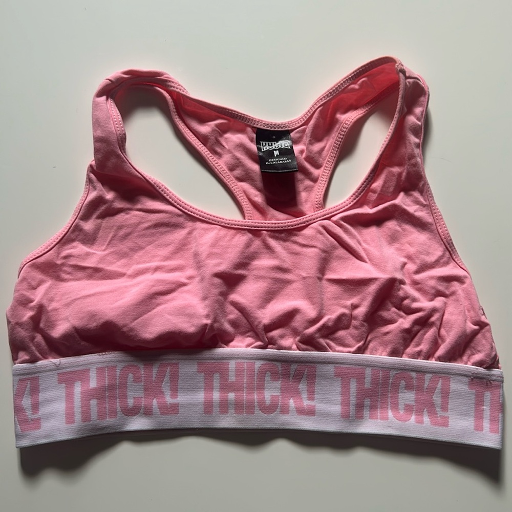 Kylie Jenner “THICK!” Pink racerback sports bra